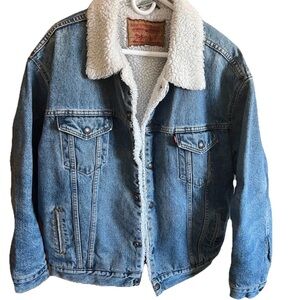 Vintage 80s Levi’s USA‑Made 70609 Sherpa Trucker Jacket XL Heavyweight Clean